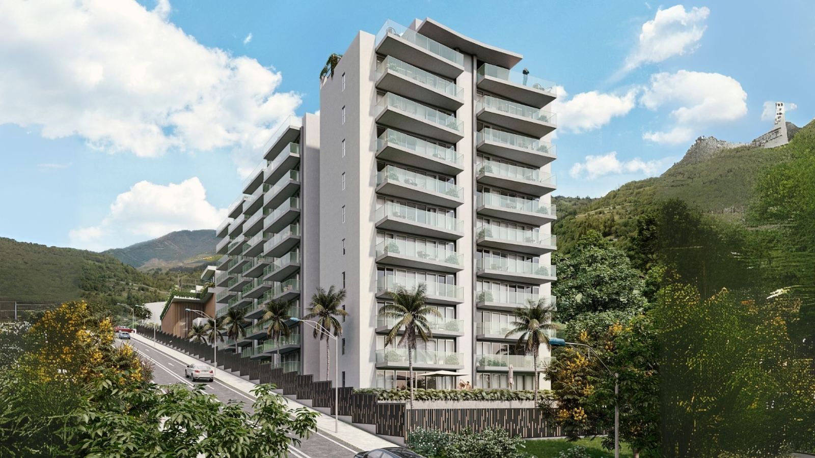 Render general de las torres de Ponticello